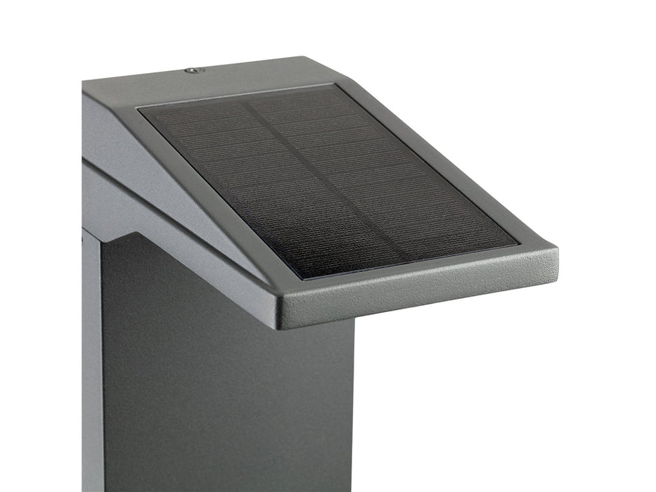 Cyrus LED Solar Post Light with PIR - Graphite