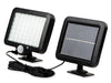 Sonic LED Solar Wall Light with PIR - Black