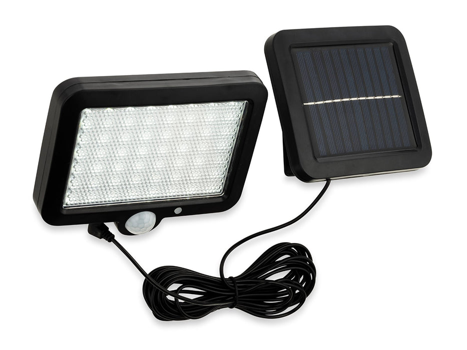 Sonic LED Solar Wall Light with PIR - Black