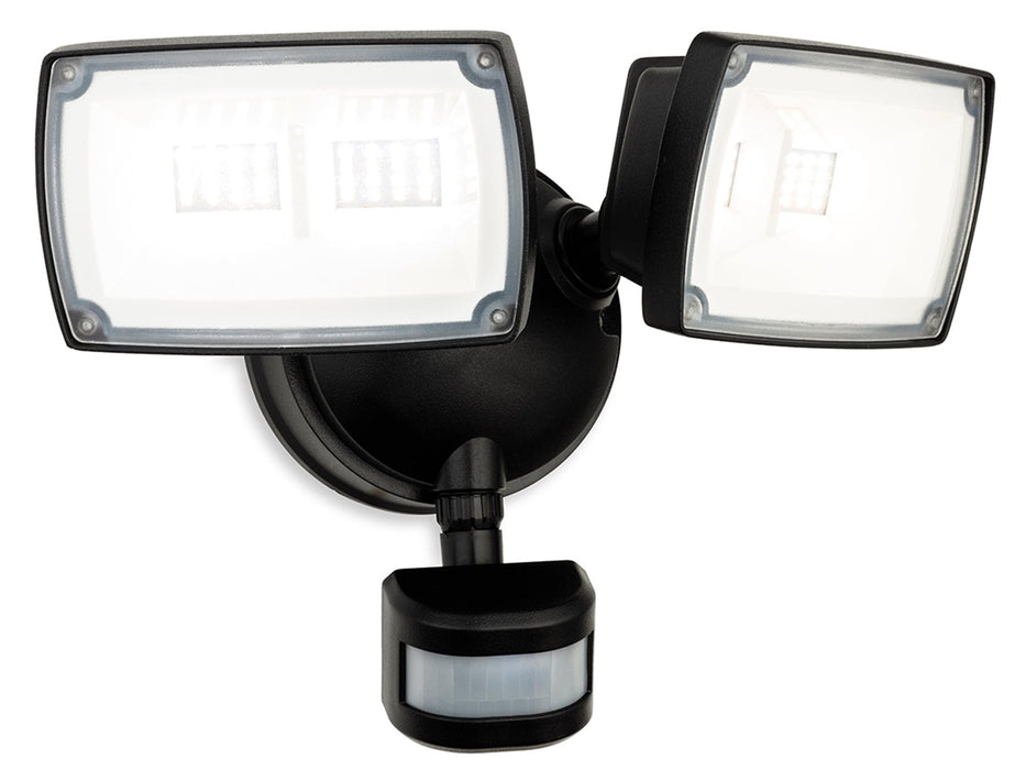 Reflex LED Security 2 Light Wall with PIR - Black