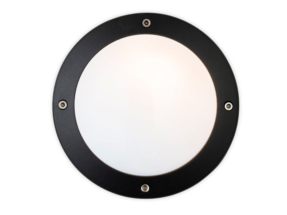 Nova Wall Light - Black with White Polycarbonate Diffuser