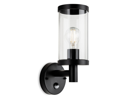 Lucas Wall Light with PIR - Black