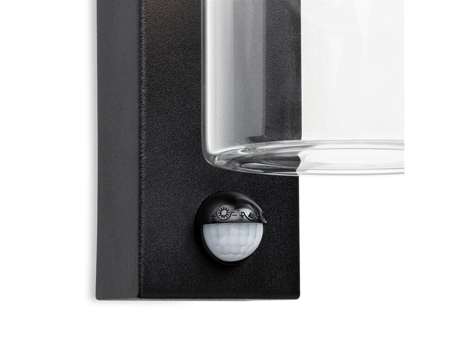 Zara Wall Light with PIR - Black