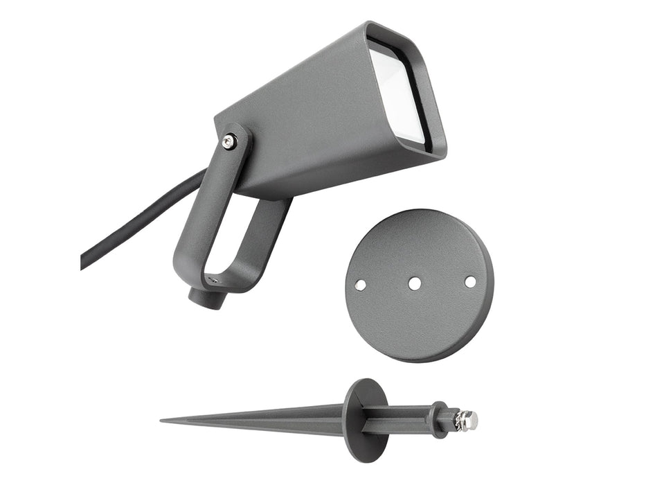 Vector LED Wall & Spike Spot - Graphite