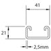 B Channel 21mm x 41mm Plain Pre Galvanised Steel {3Mtr}