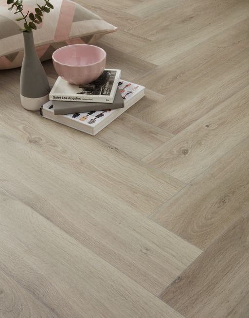 Laminate Flooring Herringbone -  Oyster Oak 