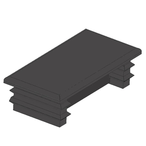 Channel Support End Cap Black for 41 x 21mm Profile [Pack=10]