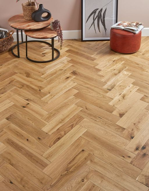 Engineered Wood Flooring - Farmhouse Natural Herringbone Oak