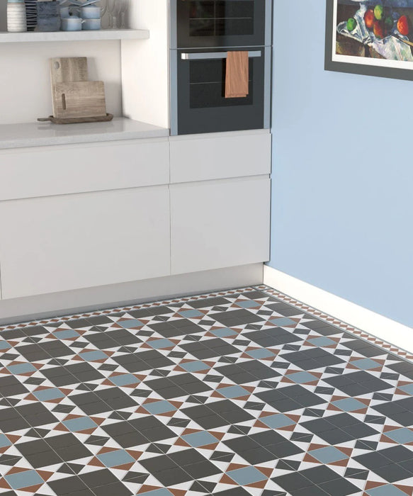 Grosvenor™ Black/Blue Tile