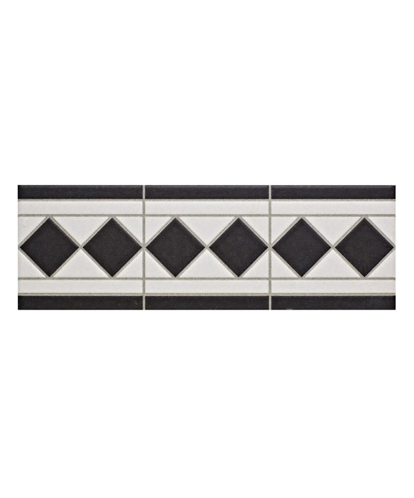 Grosvenor™ Black/White Border Tile