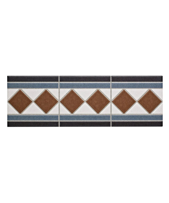 Grosvenor™ Black/Blue Border Tile