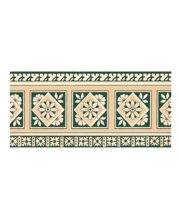 Minton Hollins Beatrice Green Border Tile