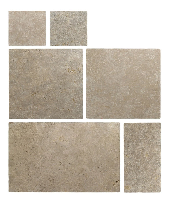 Box of Amazone™ Beige Modular Tumbled Tile