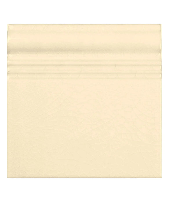 Minton Hollins Cream Crackle Atlas Skirting Tile