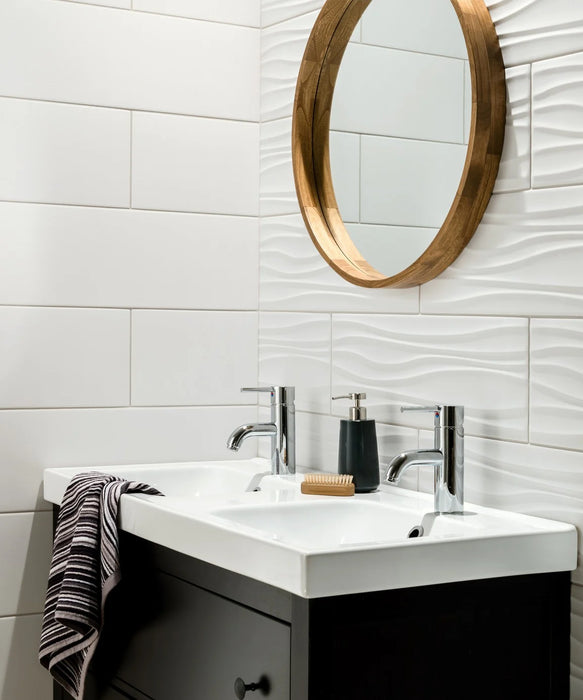 Swave™ Structured White Tile