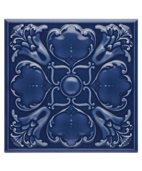 Minton Hollins Roker Scuba Blue Decor Tile