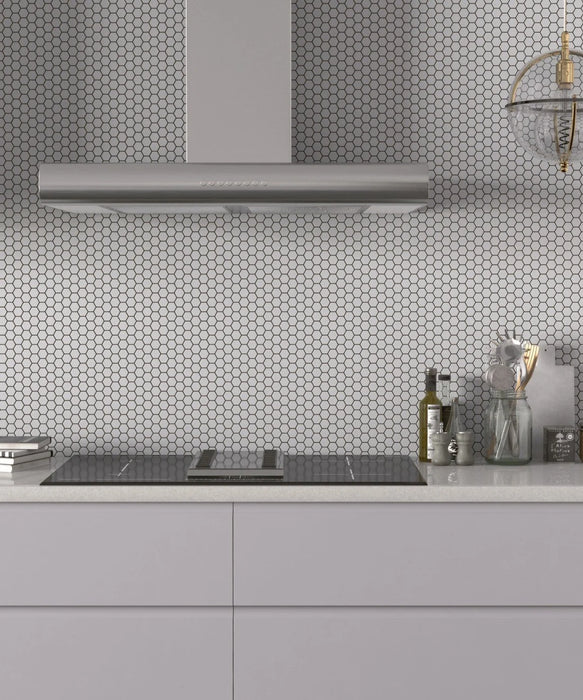 Shapes Hexagon Matt White Mosaic Tile