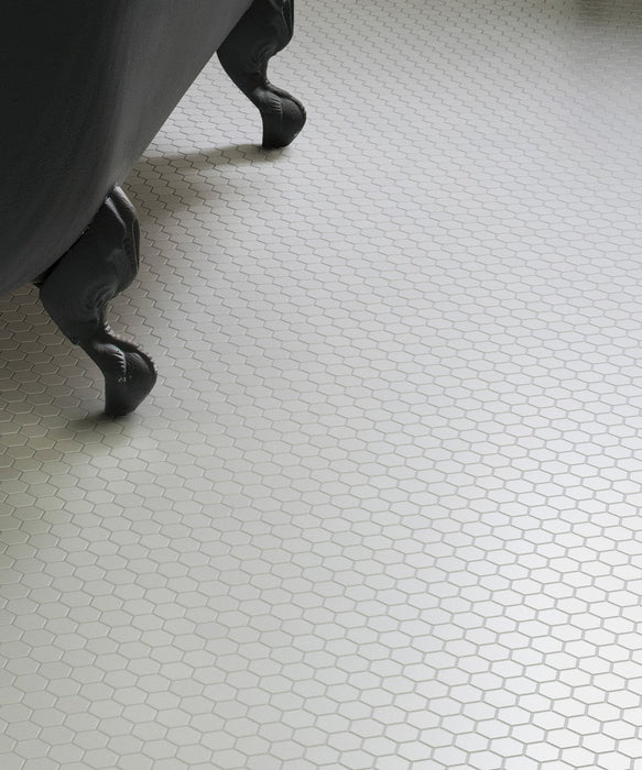 Shapes Hexagon Matt White Mosaic Tile