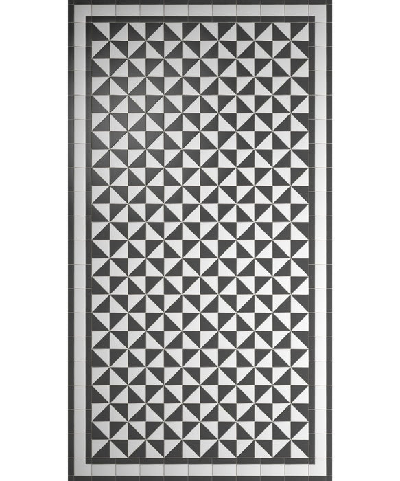 Victorian Flooring™ Darlington™ Black/White Tile