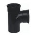 Black Double Socket Underground Branch 90° 110mm