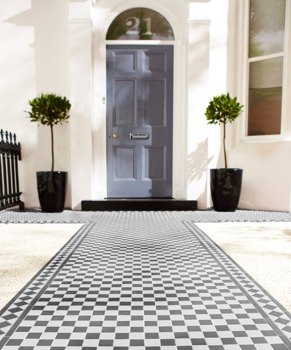 Victorian Black/White Chequer Tile