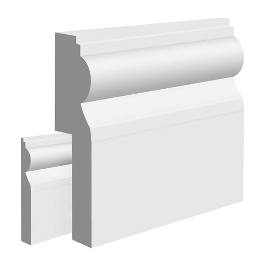 Primed Torus I MDF Skirting Board Cover