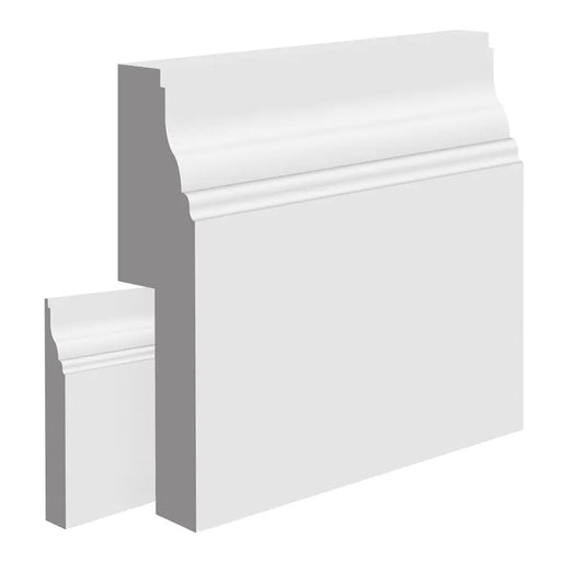 Unprimed Lambs Tongue II MDF Skirting Board Cover