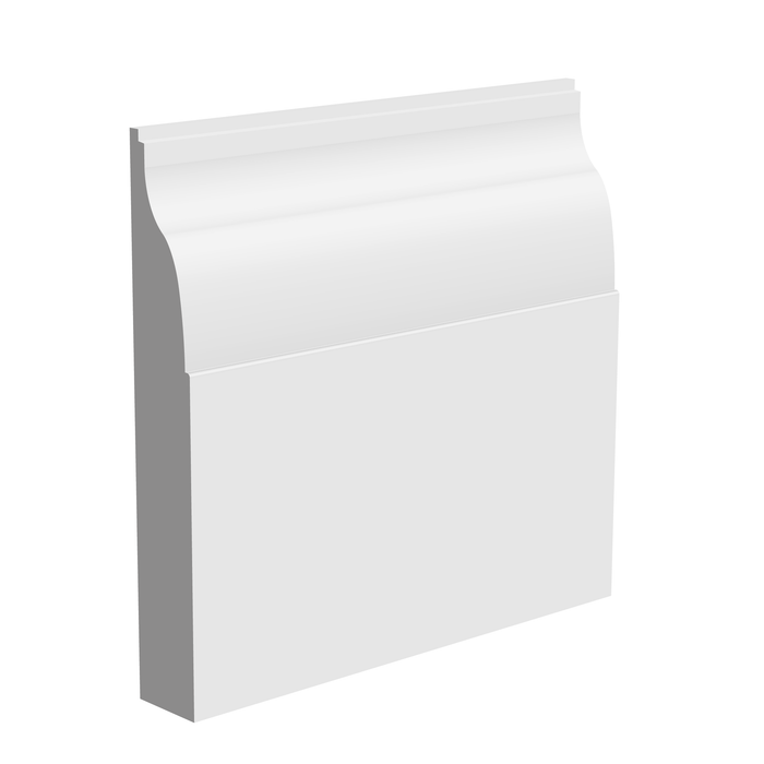 400mm Lambs Tongue I MDF Skirting Board - Primed or Unprimed