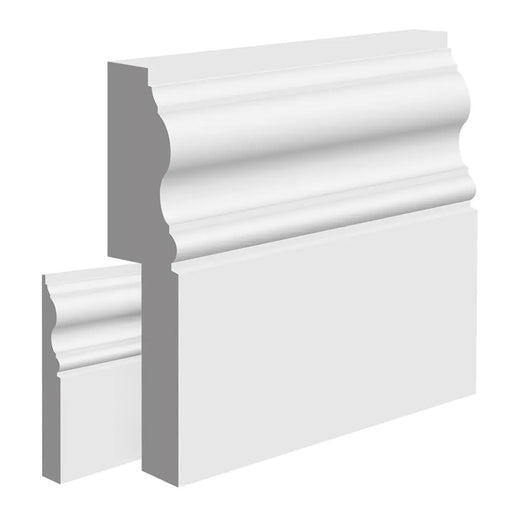 Primed Valencia MDF Skirting Board Cover