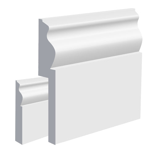 Primed Paris II MDF Skirting Board Cover