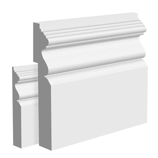 Primed Victorian MDF Skirting Board Cover