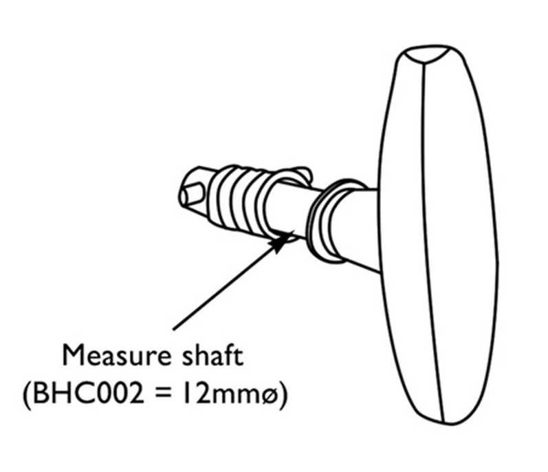 Carron 7.3kw Stove Handle- 12mm Shaft