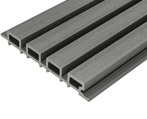 Charcoal Cladco WPC Slatted Wall Cladding Panel Sample