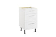 Essence White 500mm 3 Drawer Base