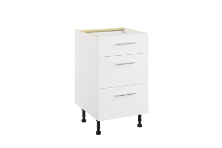 Essence White 500mm 3 Drawer Base