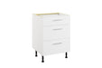 Essence White 600mm 3 Drawer Base