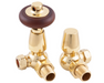 Carron Corner Kingsgrove Thermostatic Radiator Valve- Lacquered Brass