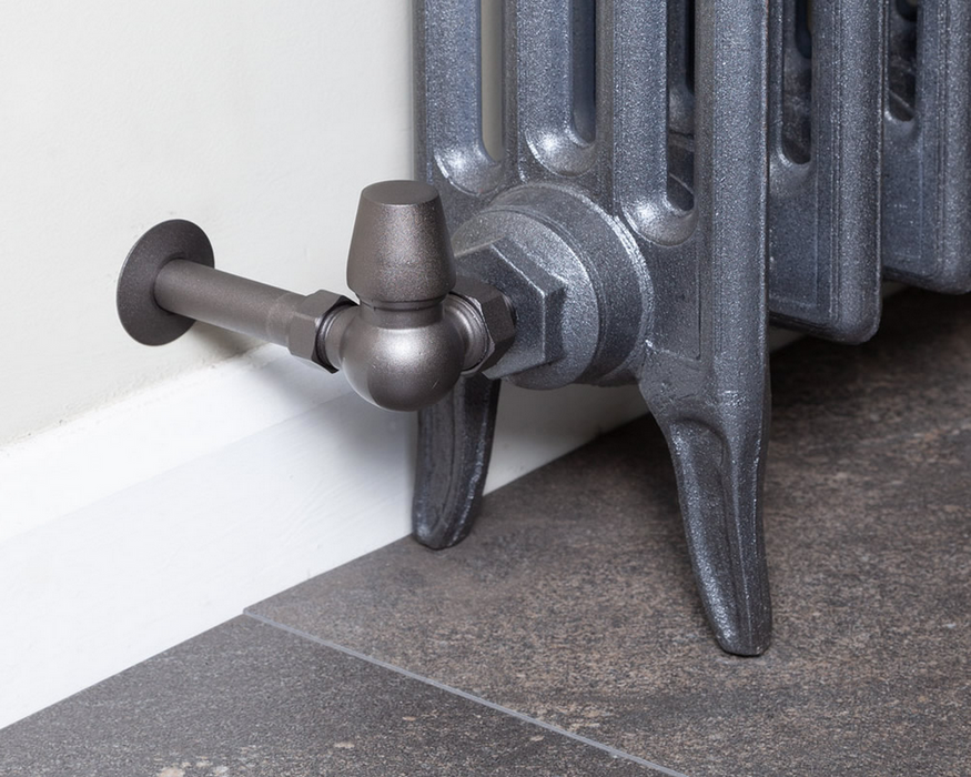 Carron Corner Kingsgrove Thermostatic Radiator Valve- Pewter Finish