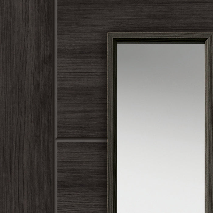 JB Kind Tigris Dark Grey Glazed Laminate Internal Door