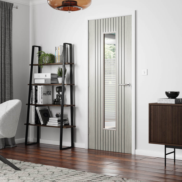 JB Kind Aria Grey Glazed Internal Door