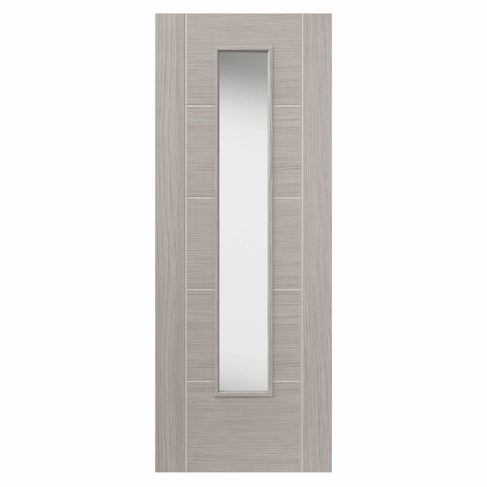 JB Kind TIGRIS LIGHT GREY SLIM GLAZED INTERNAL DOOR P/F 35 X 1981 X 686