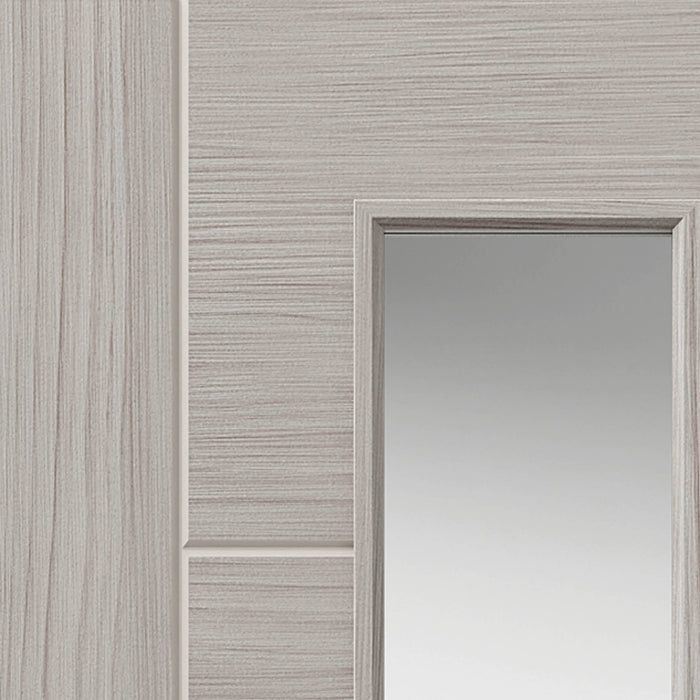 JB Kind Tigris Light Grey Glazed Laminate Internal Door