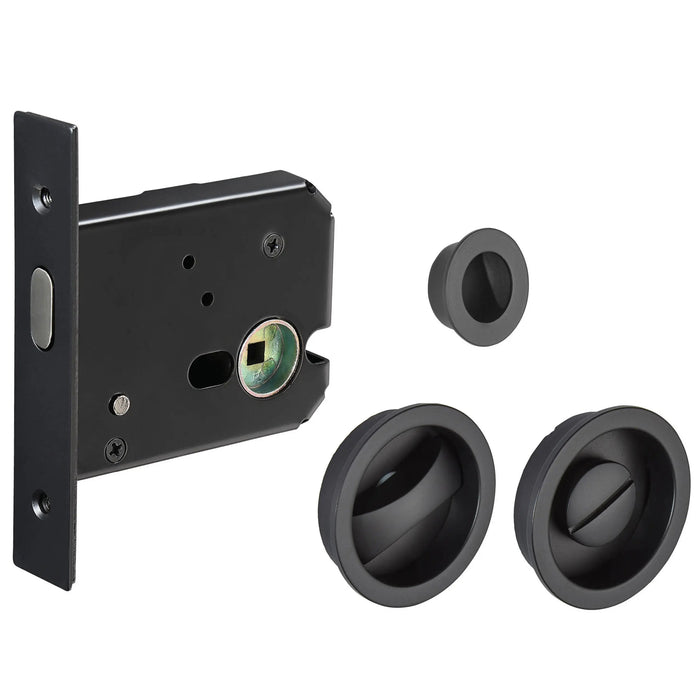 JB Kind Bathroom Door Lock Pack Matt Black