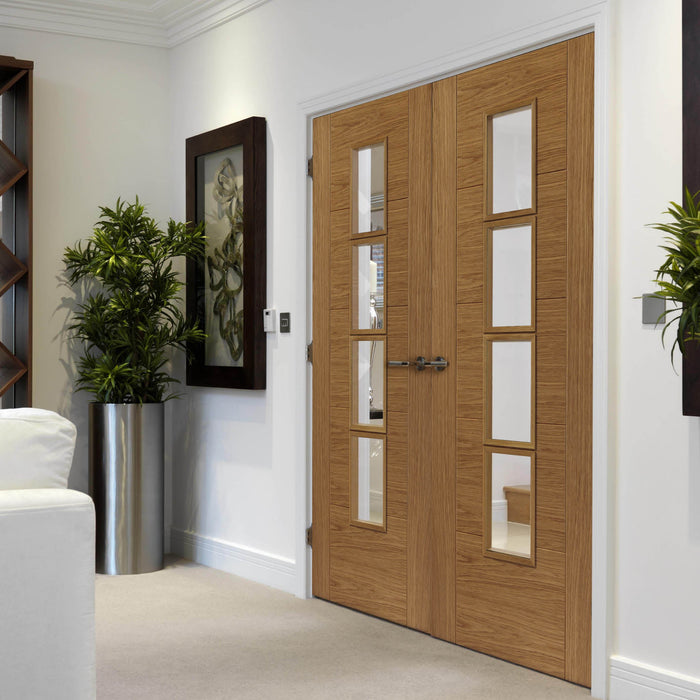 JB Kind Blenheim Oak Glazed Internal Door