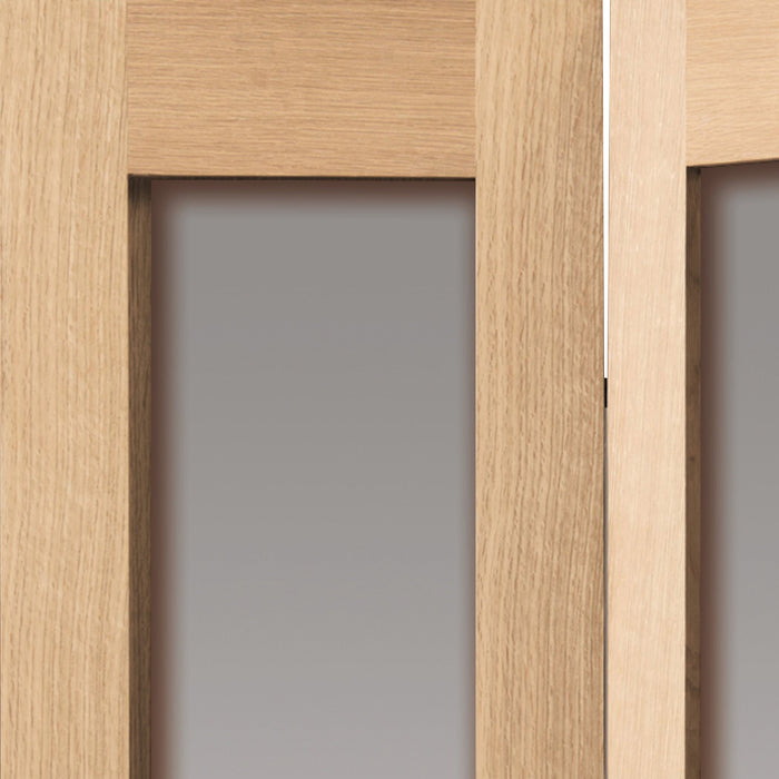 JB Kind Fuji Oak Glazed Bi-fold Door