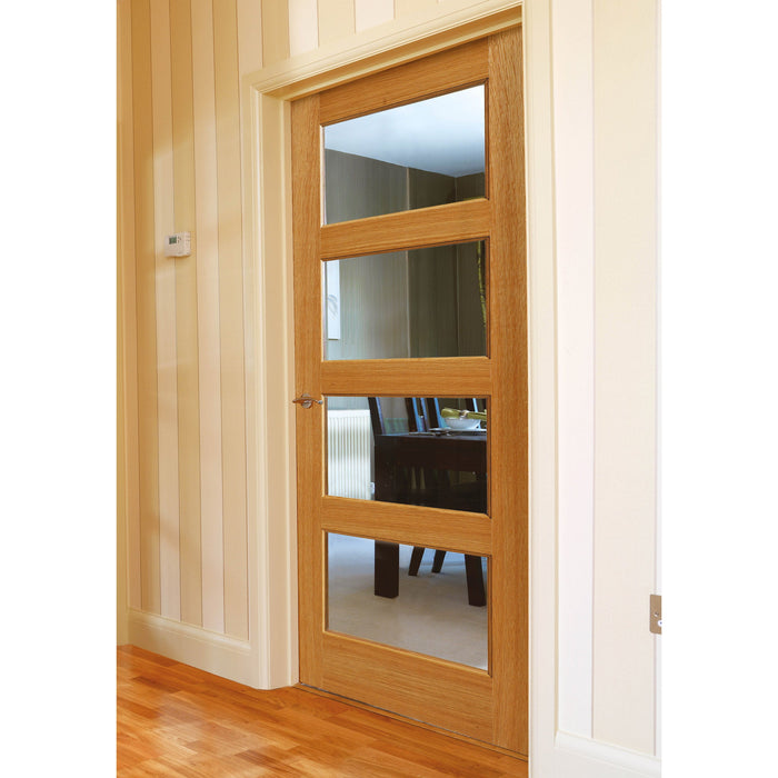 JB Kind Humber Oak Glazed Internal Door