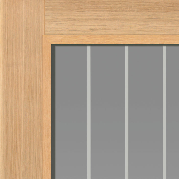 JB Kind Thames Oak 1 Light Glazed Internal Fire Door