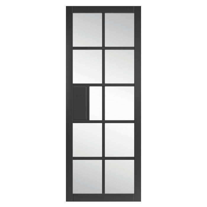 JB Kind PLAZA BLACK CLEAR GLASS INTERNAL DOOR P/F GLAZED 35 X 1981 X 610