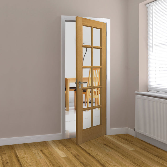 JB Kind Gisburn Oak Glazed Internal Door