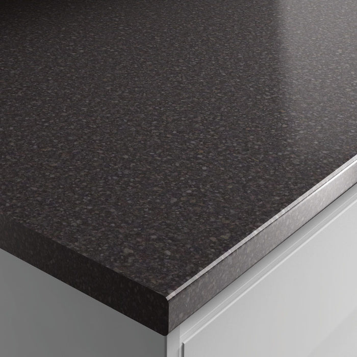 Black Stone Satin Bullnosed Laminate Worktop